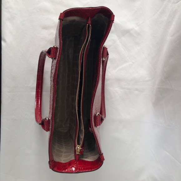 Red Patent Leather Croc Embossed Kate Spade Bag - Picture 5 of 8